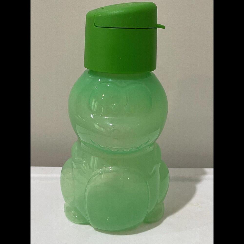 Tupperware Kids Eco Bottle Green Dinosaur Cup (flip top lid)